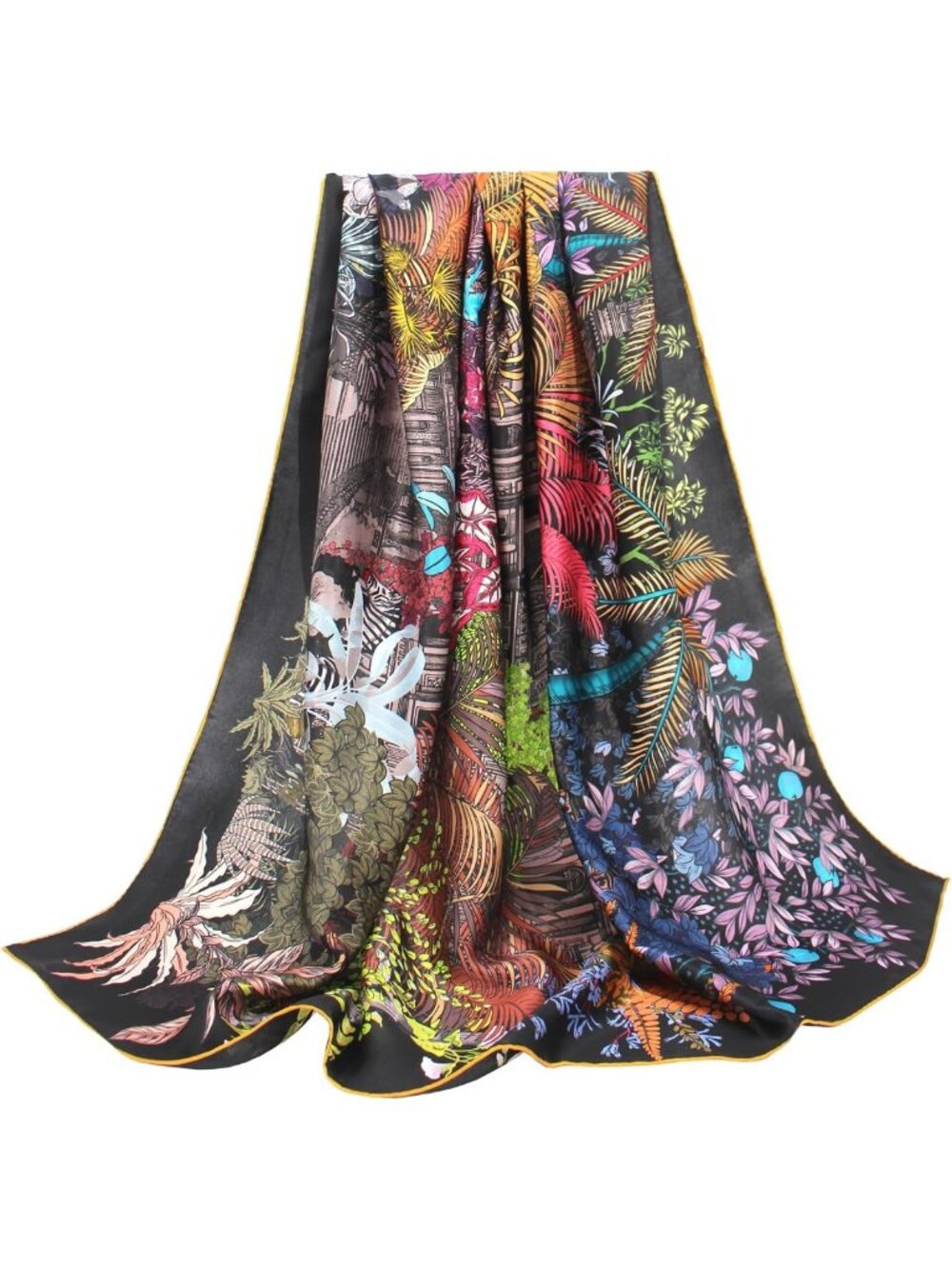 Luxurious 100% Silk Scarf - Large Square Shawl & Hair Wrap - Perfect Gift!